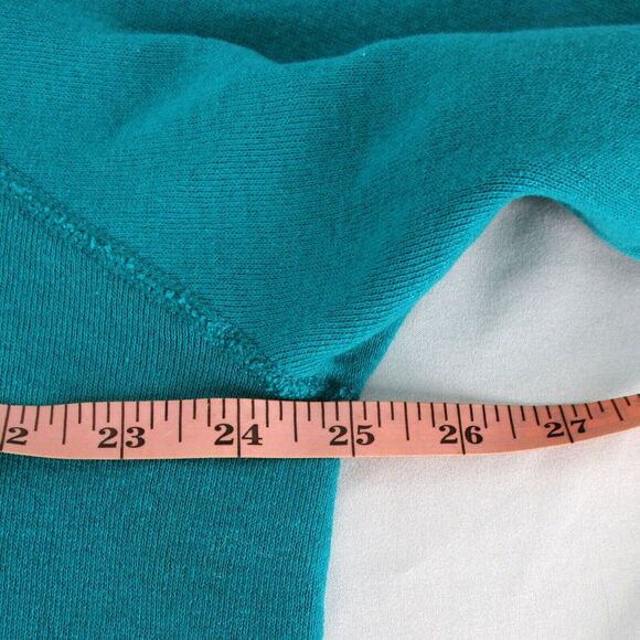 XXL Vintage 90s USA Lee Sturdy Sweats Womens Raglan Crewneck Sweatshirt Teal - Picture 4 of 8